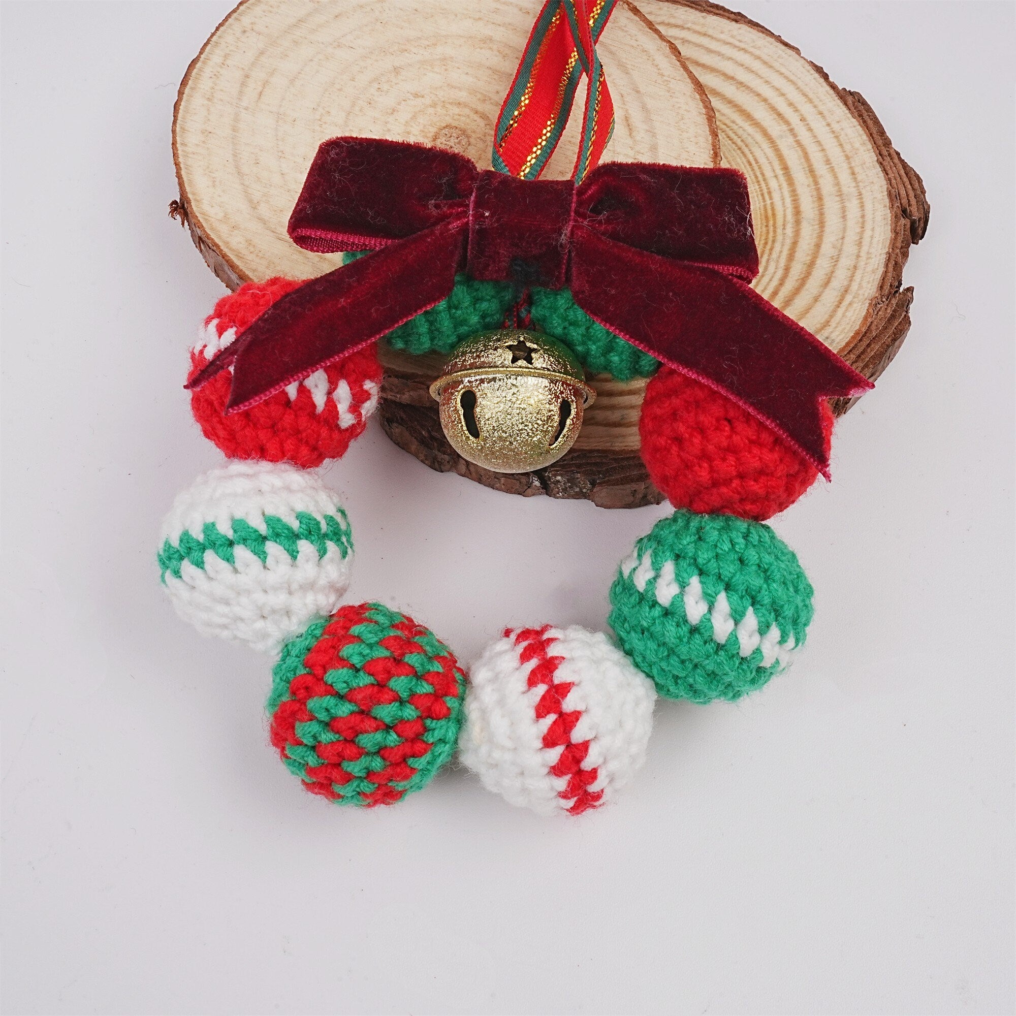 Crochet Christmas Wreath/Deer/Avocado/Snowman Xmas Tree Car Pendant Oranment