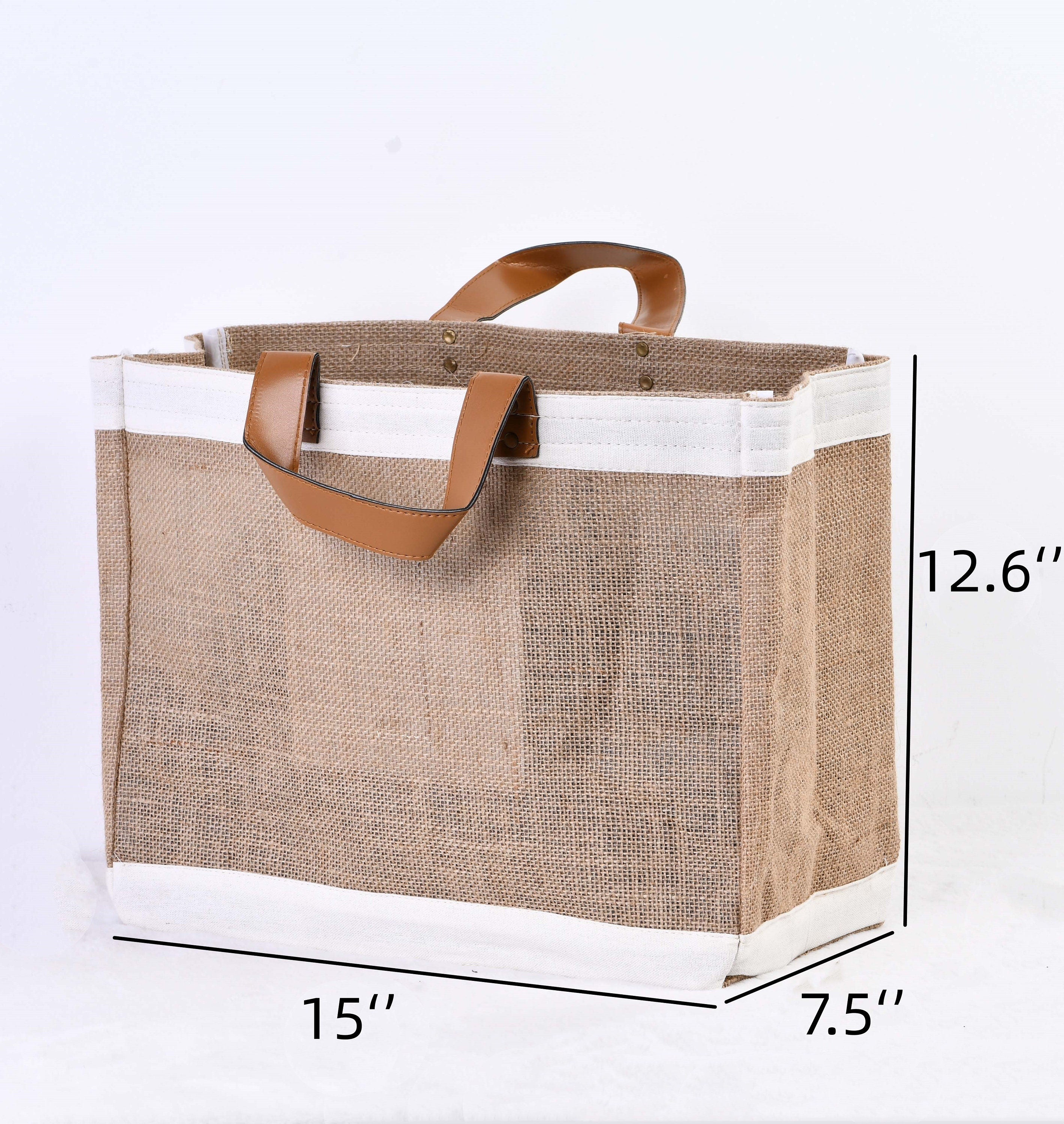 Half Moon Straw Tote Bag