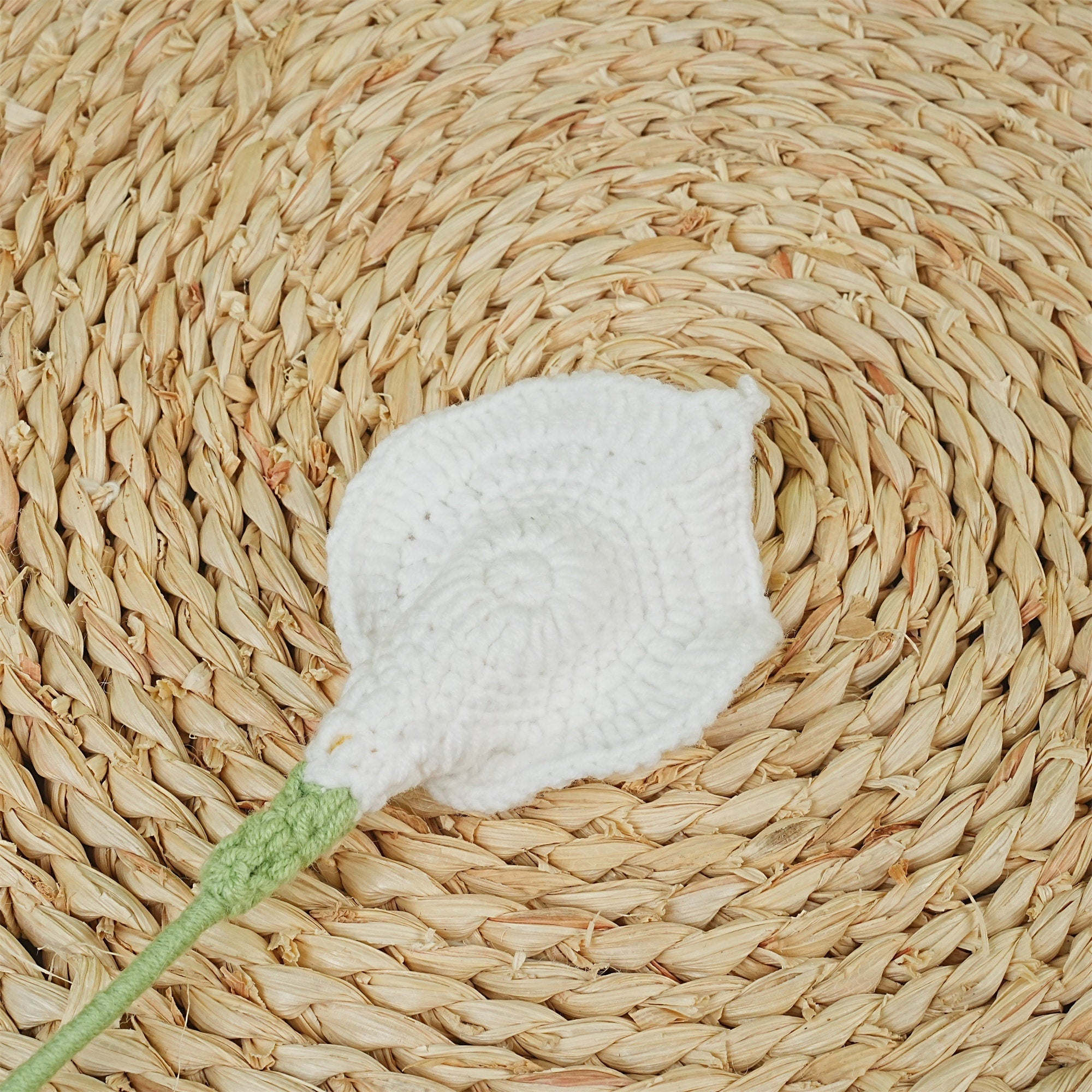 Handmade White Calla Lily Crochet Bouquet