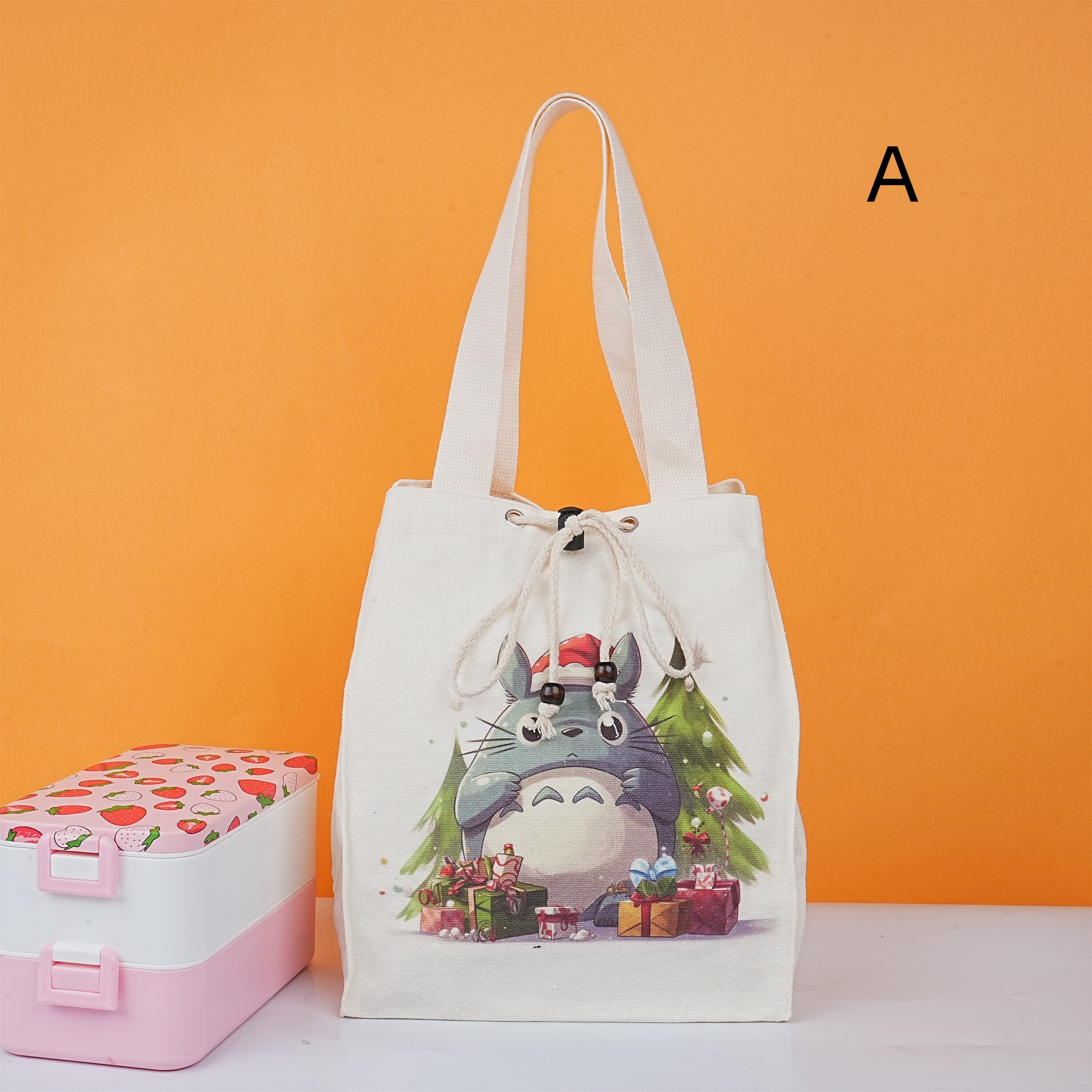 Handmade Totoro Gift Christmas Canvas Tote Bag