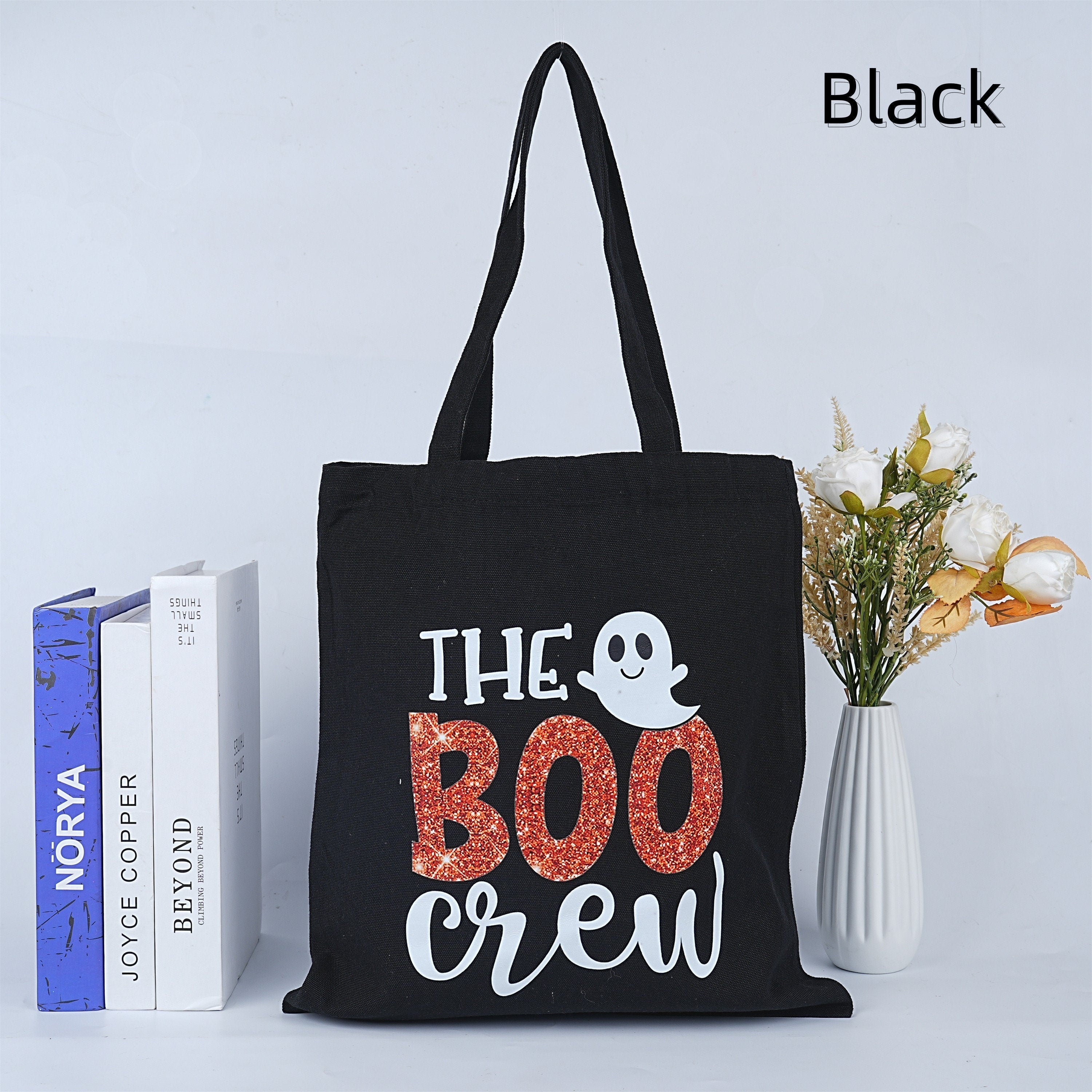 The Boo Crew Theme Cute Ghost Canvas Tote Bag