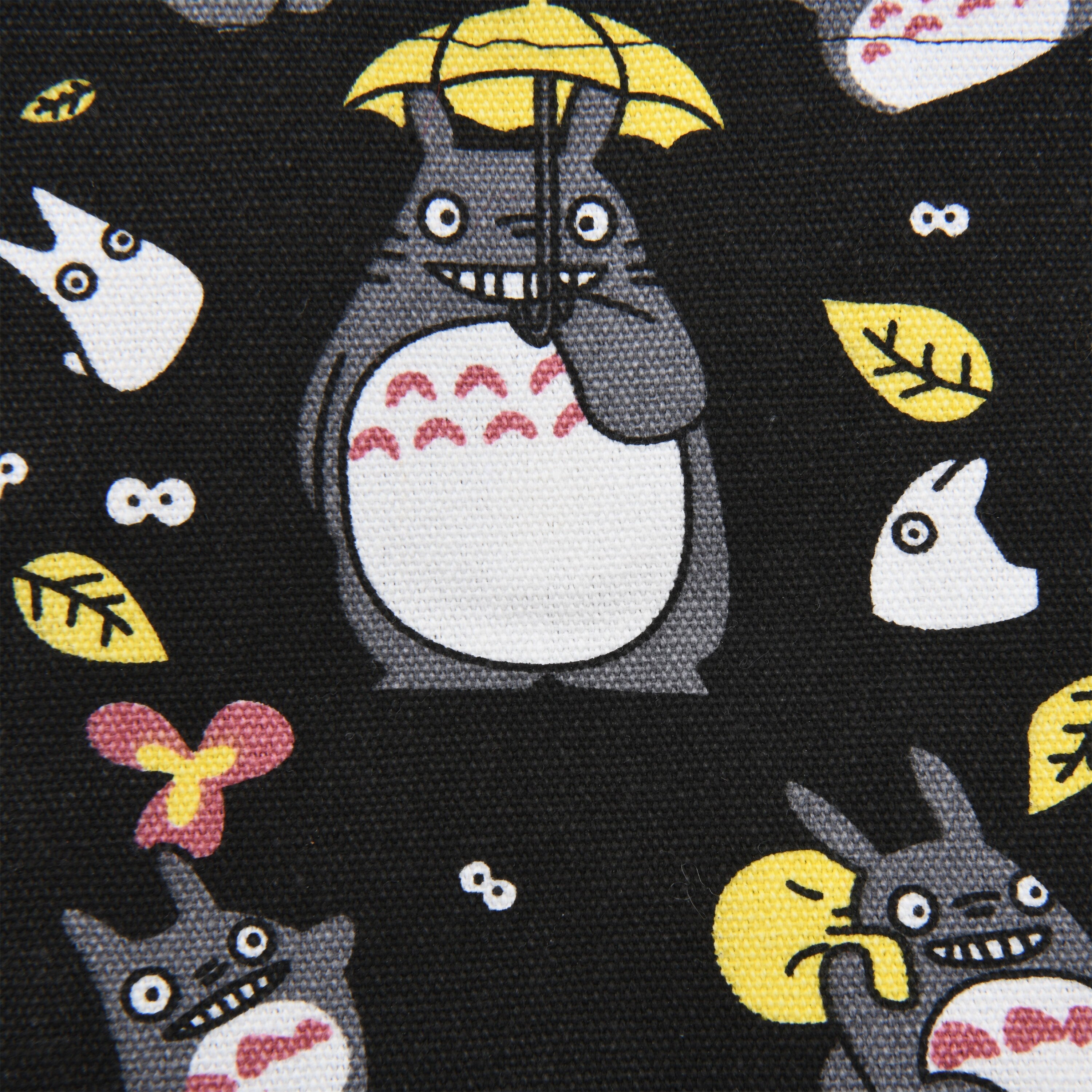 Embroidered Totoro Pattern Canvas Lunch Bag with Heat Insulated