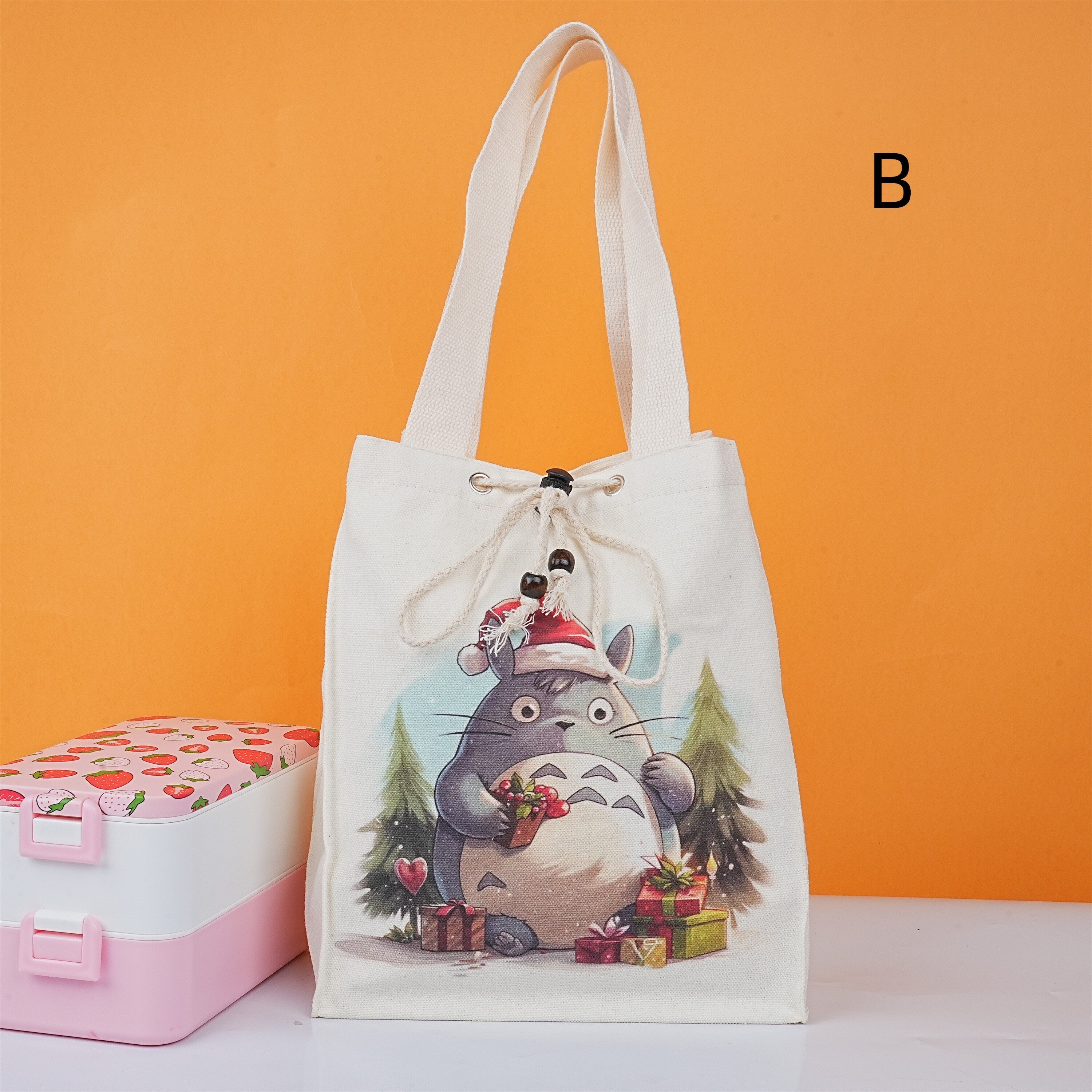 Handmade Totoro Gift Christmas Canvas Tote Bag