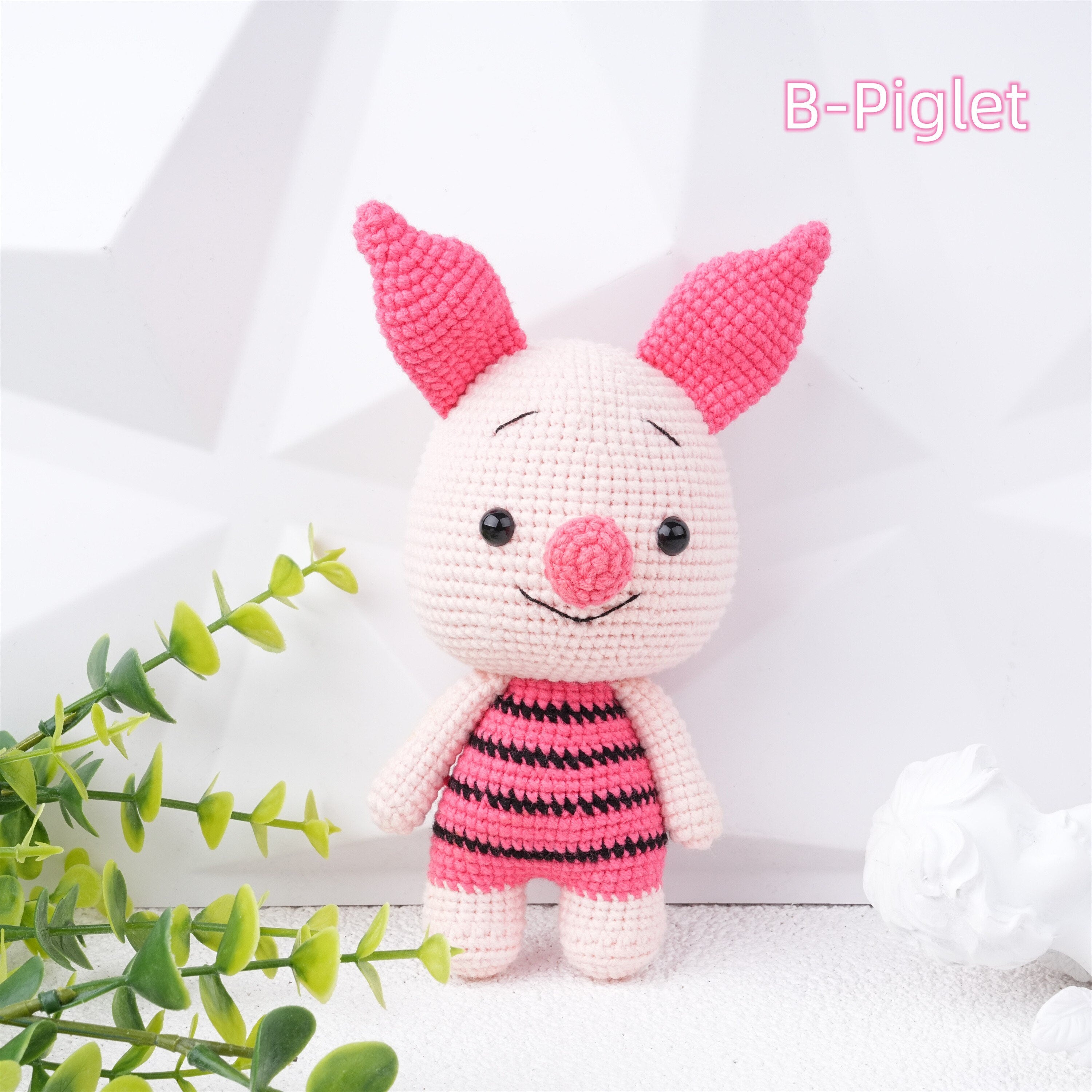 Handmade Winnie the Pooh  Piglet Crochet Doll Oranment