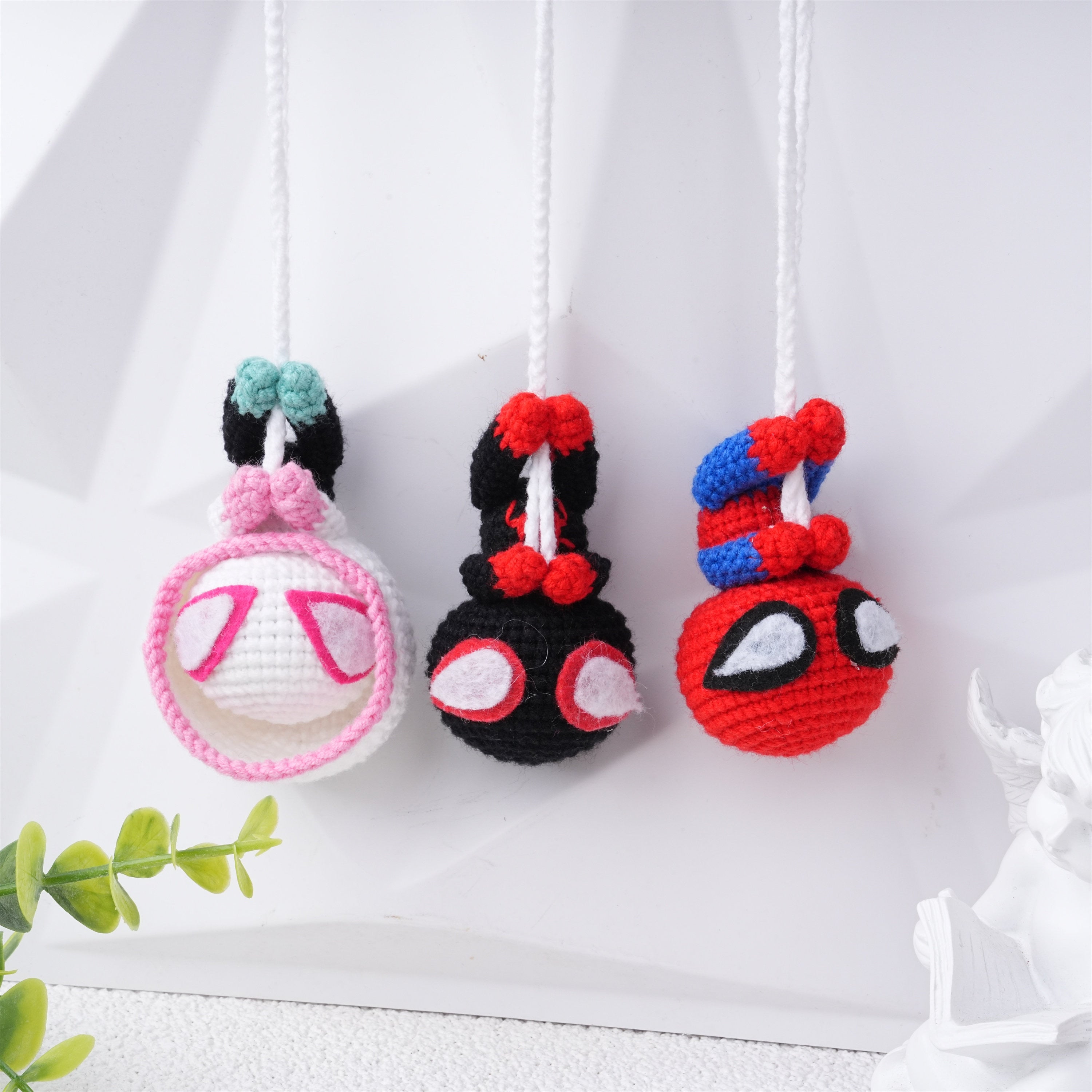 Handmade The Avengers Crochet Doll Car Pendant Oranment