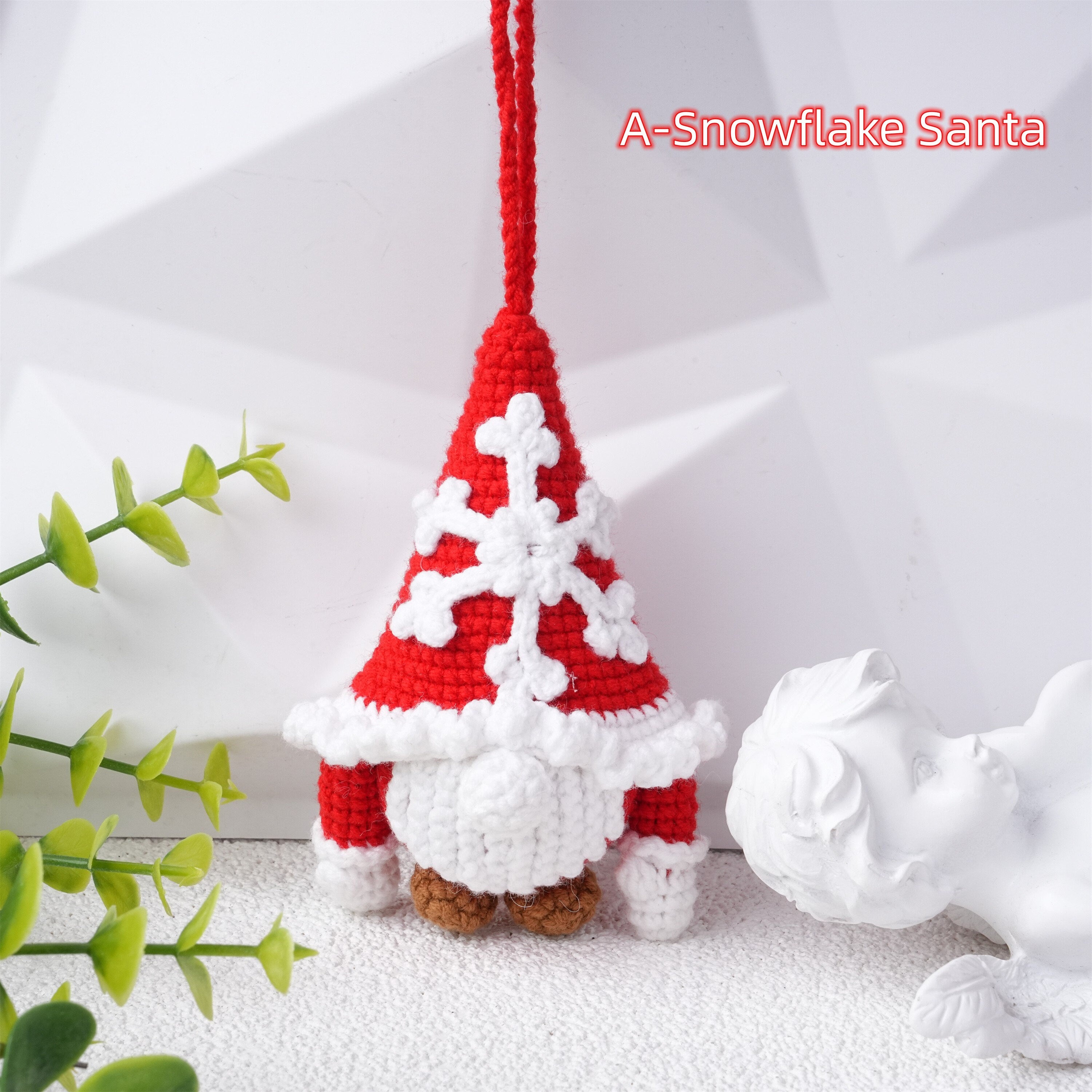 Handmade Snowflake Santa Claus/Penguin Crochet Pendant Oranment