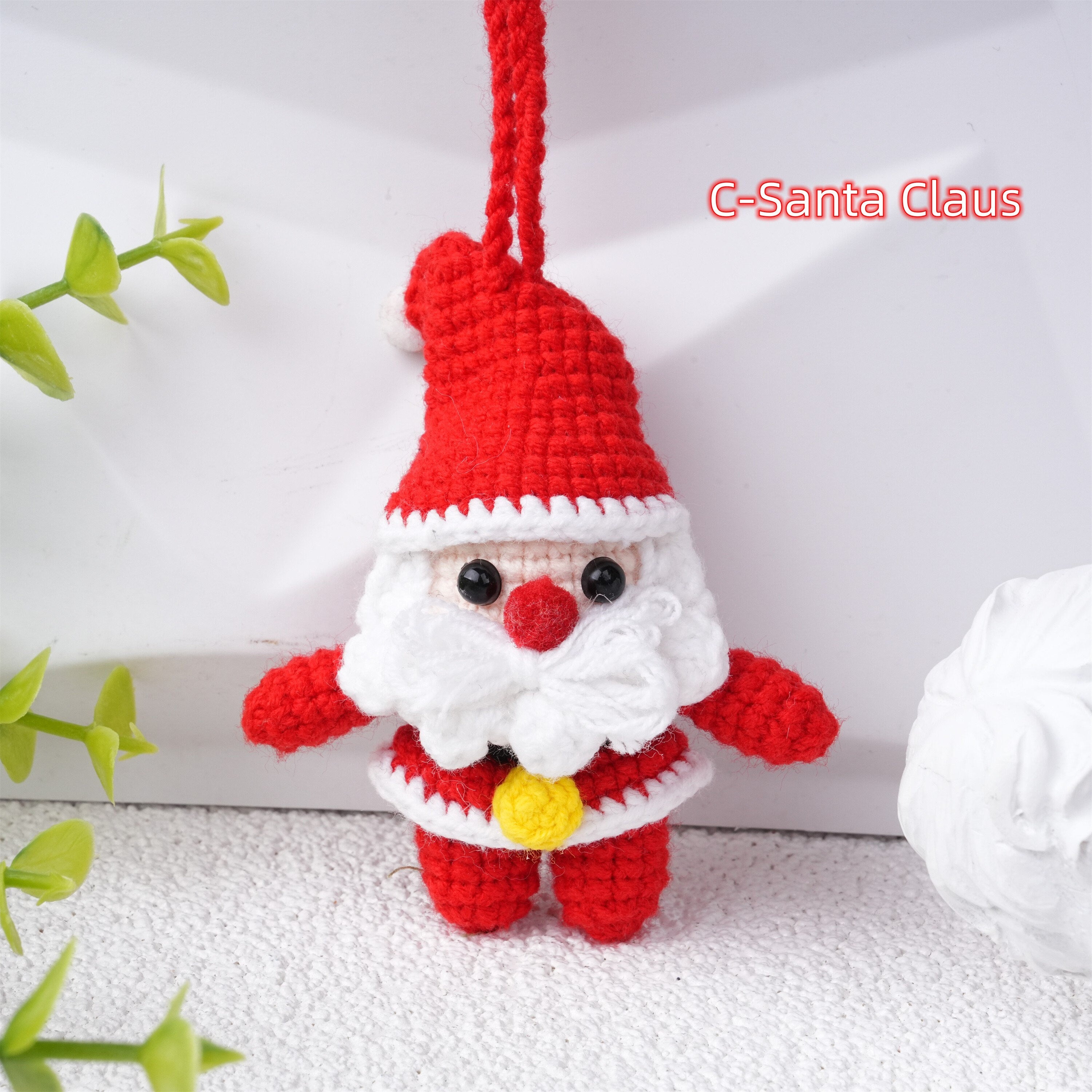 Handmade Snowflake Santa Claus/Penguin Crochet Pendant Oranment