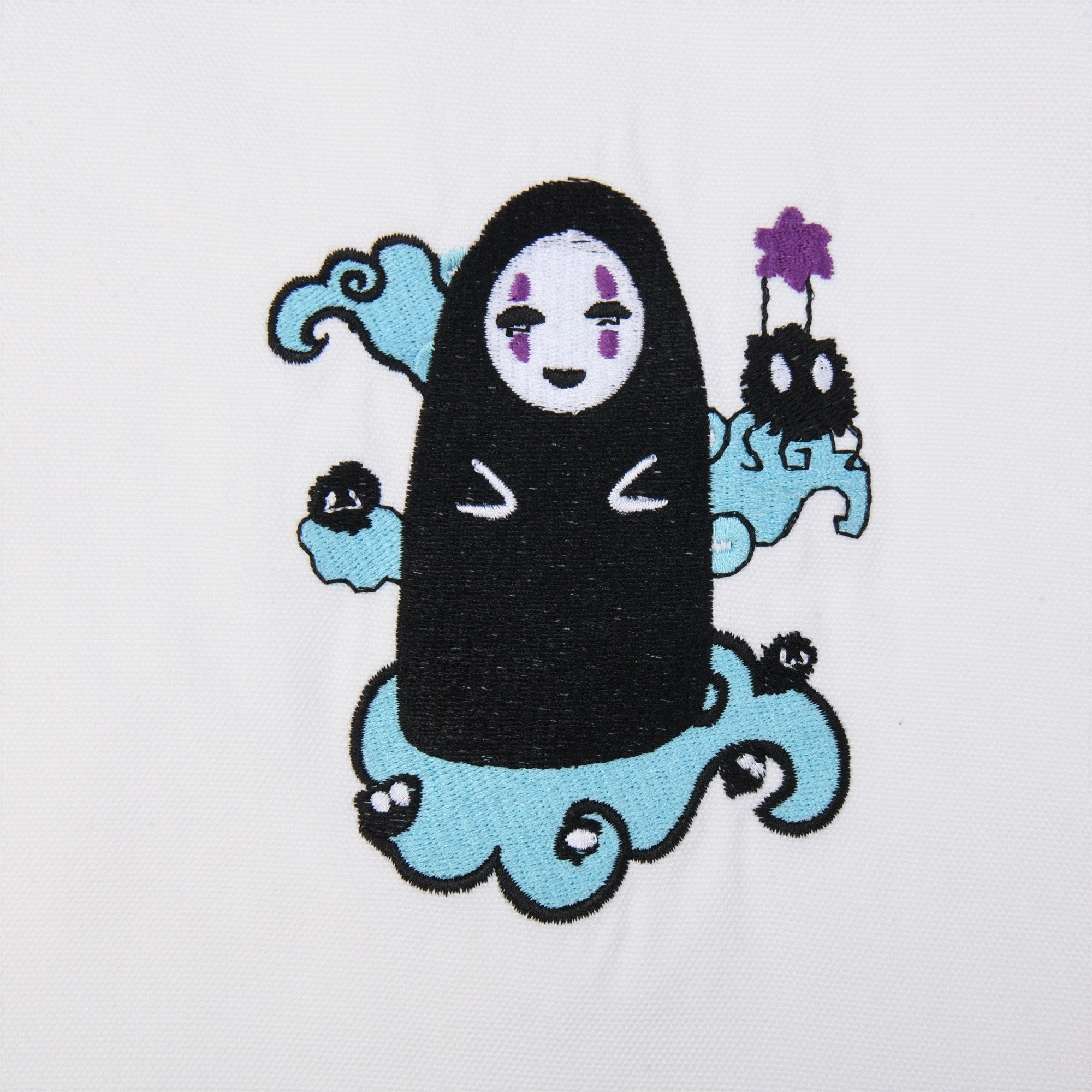 Spirited Away Embroidered No Face Man Canvas Tote Bag