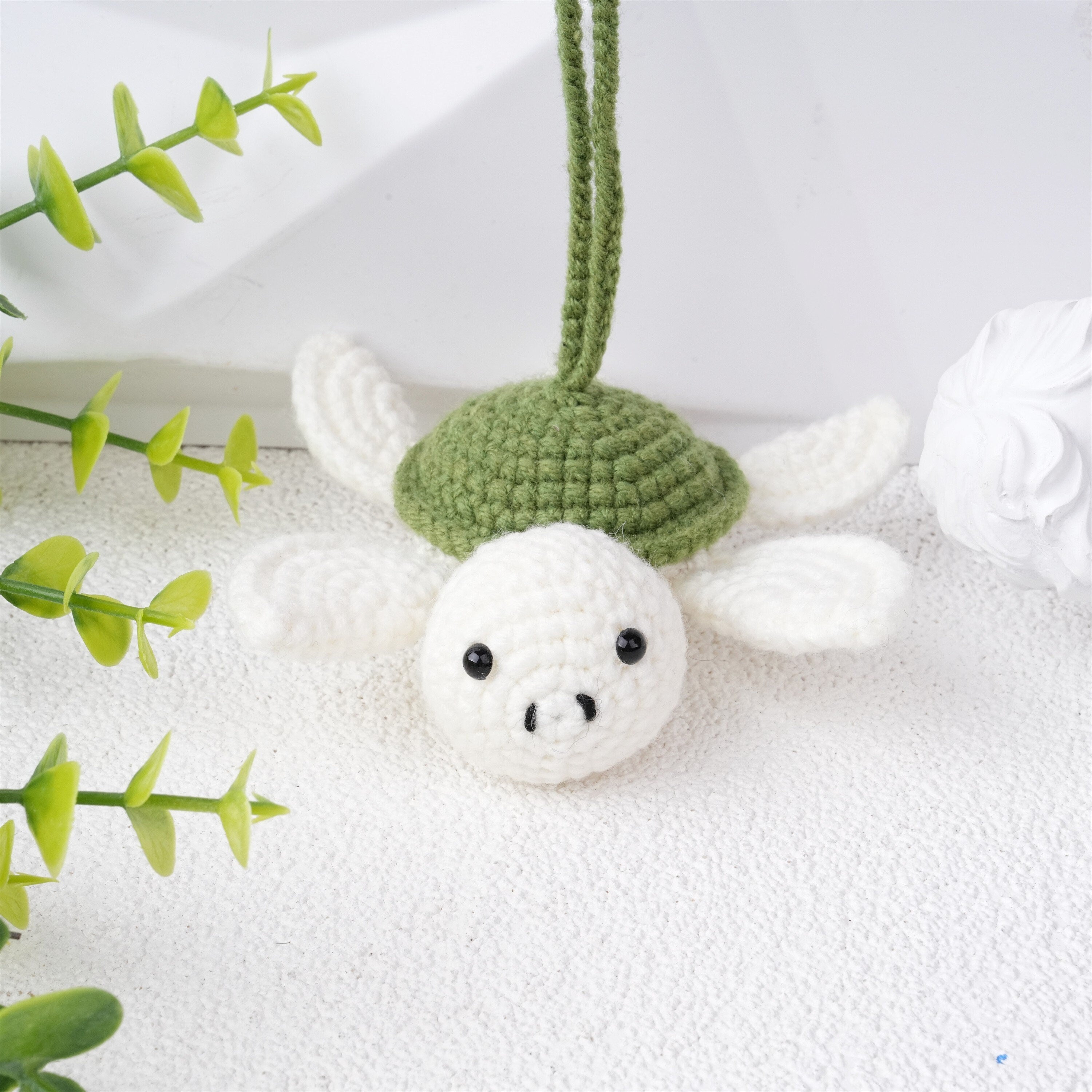 Handmade Cute Knitted Kuromi/Turtle/Tulip Rabbit  Doll Pendant Crochet Oranment