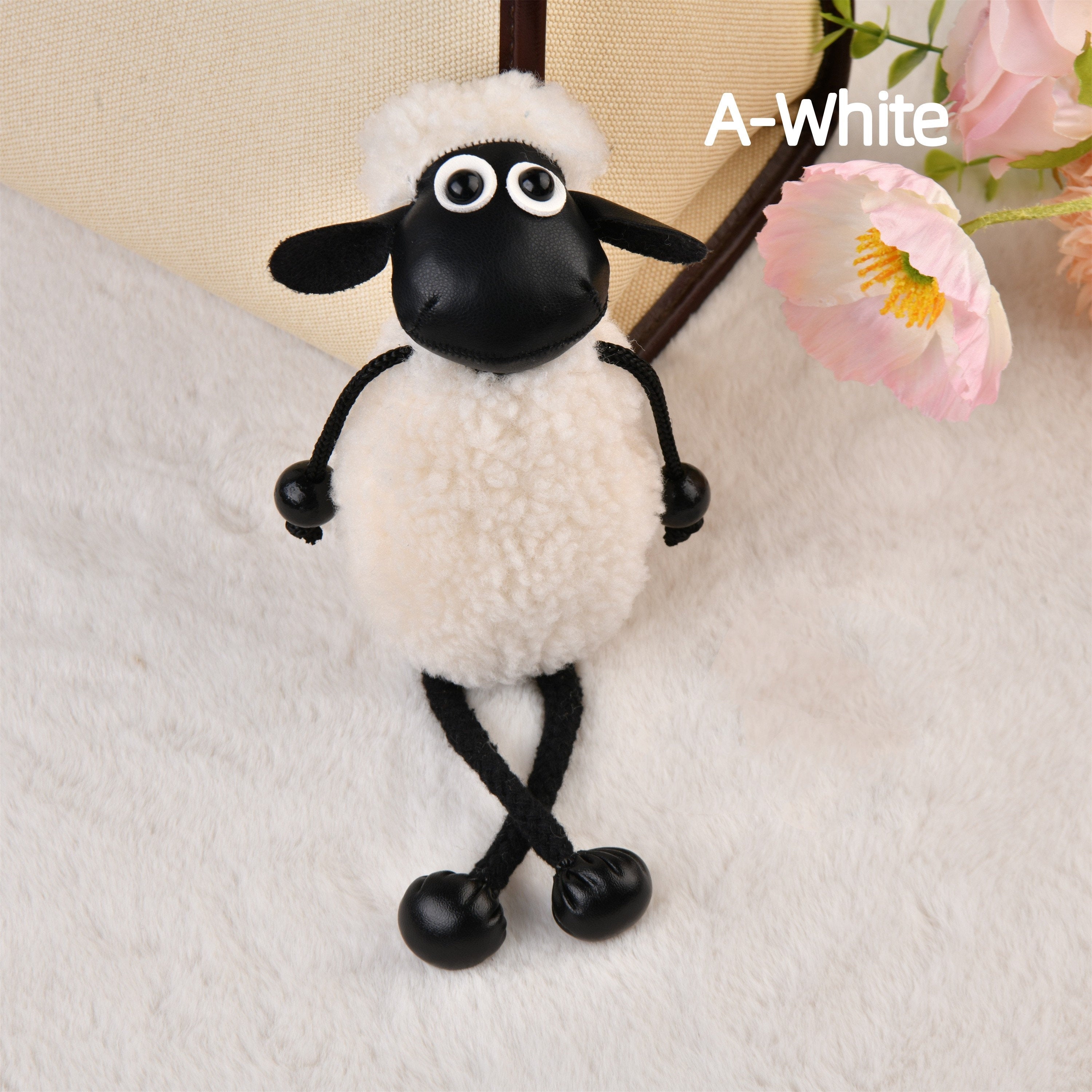 Handmade Shaun the Sheep Plush Keychain Oranment