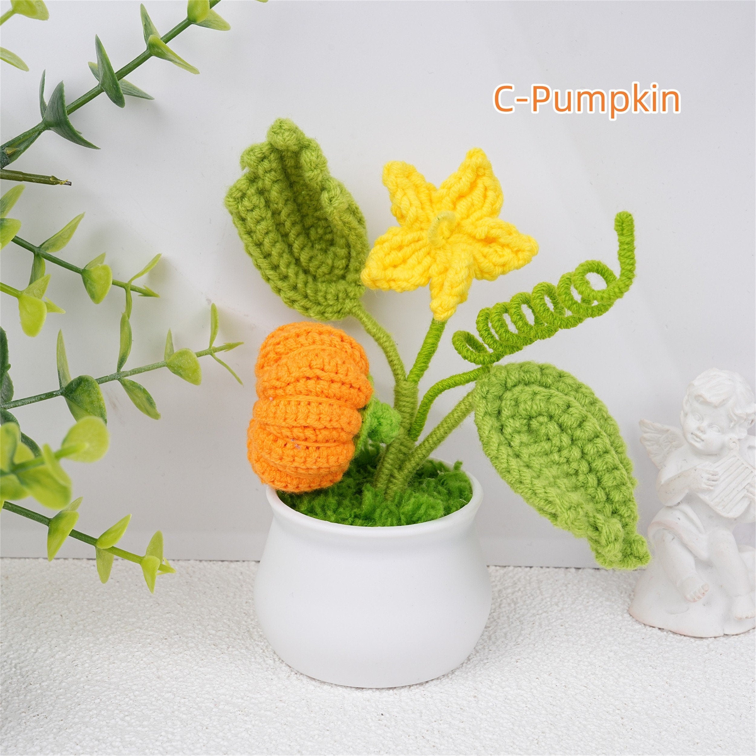 Handmade Crochet Mini Plants vs. Zombies FlowerPot Oranment