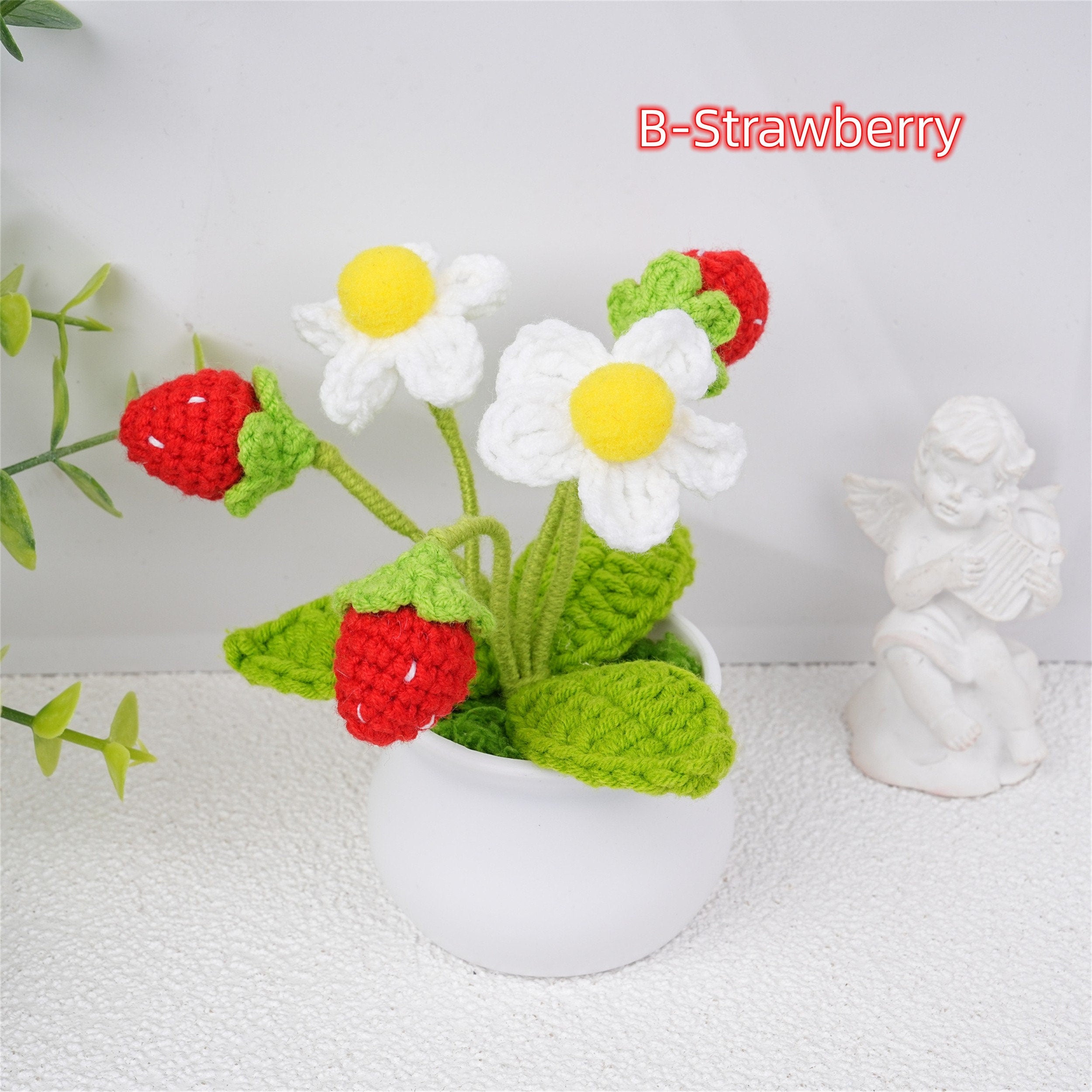 Handmade Crochet Mini Plants vs. Zombies FlowerPot Oranment