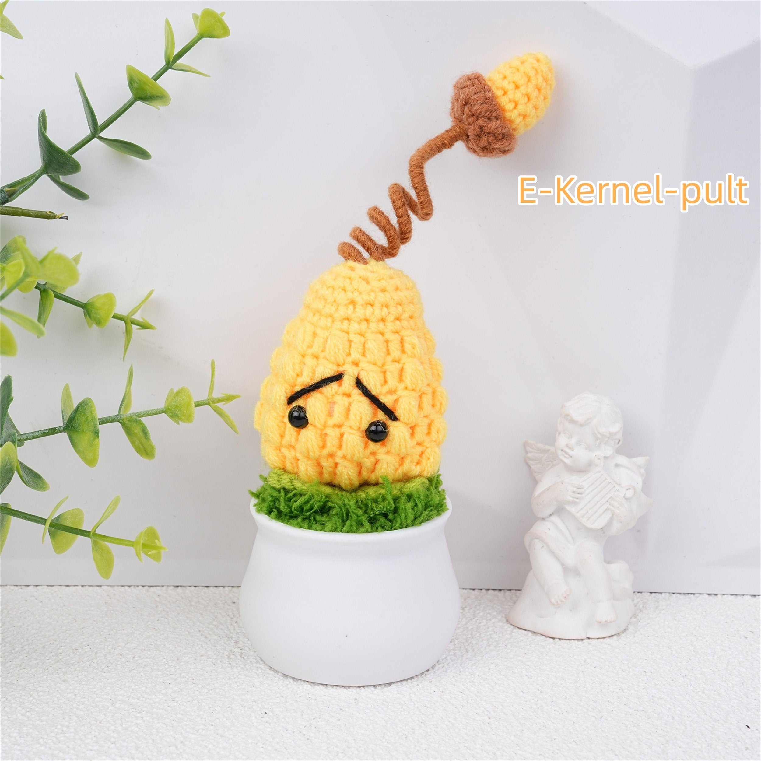 Handmade Crochet Mini Plants vs. Zombies FlowerPot Oranment