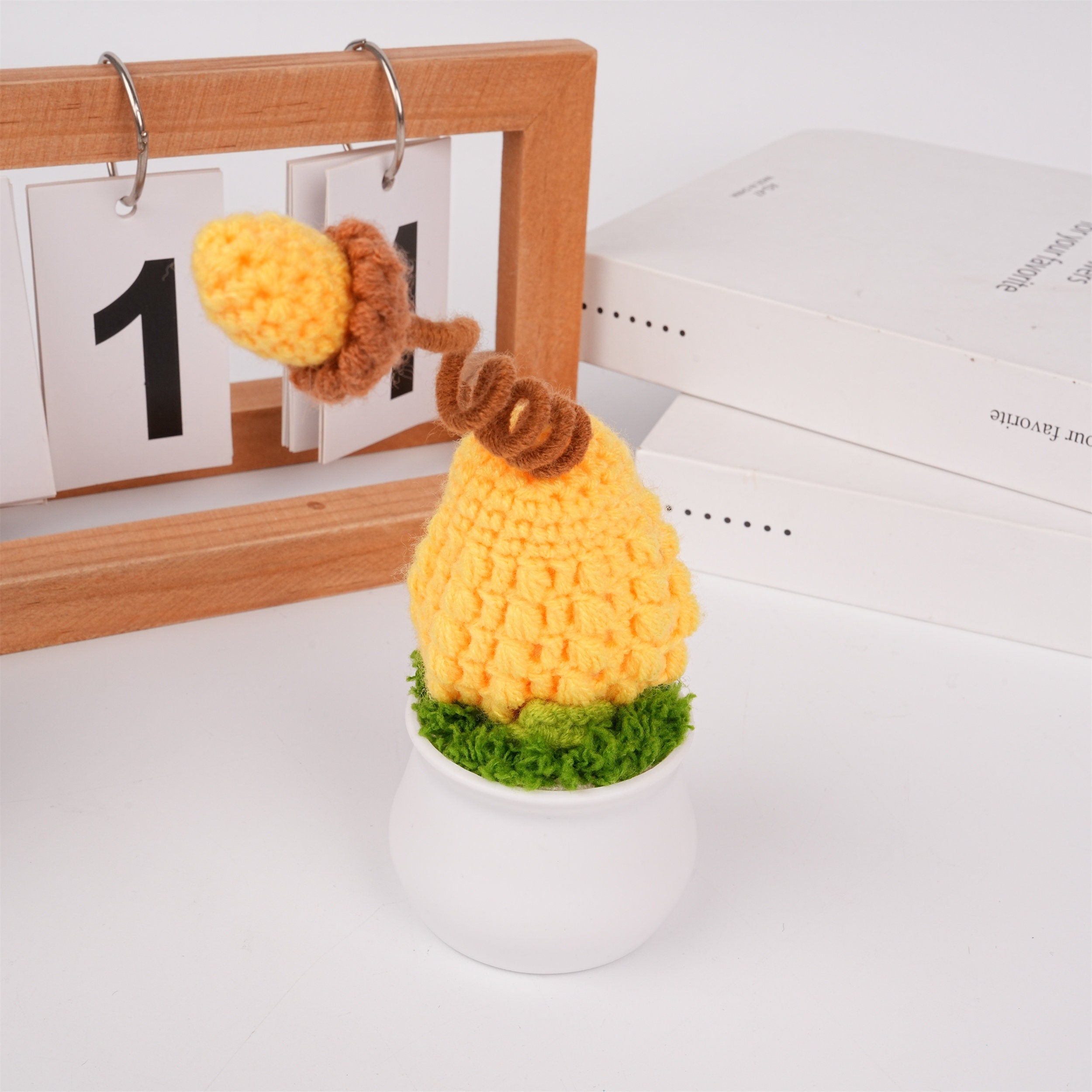 Handmade Crochet Mini Plants vs. Zombies FlowerPot Oranment