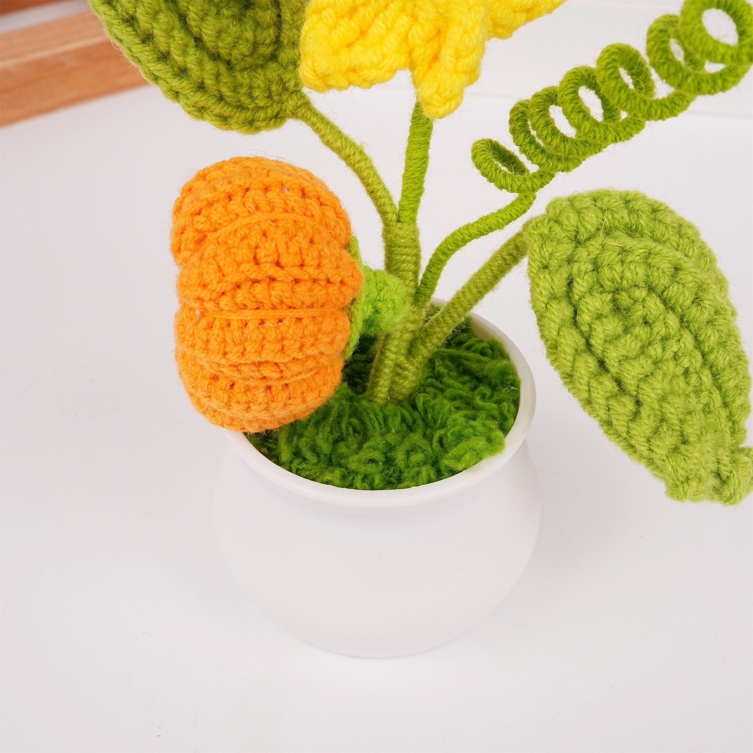 Handmade Crochet Mini Plants vs. Zombies FlowerPot Oranment