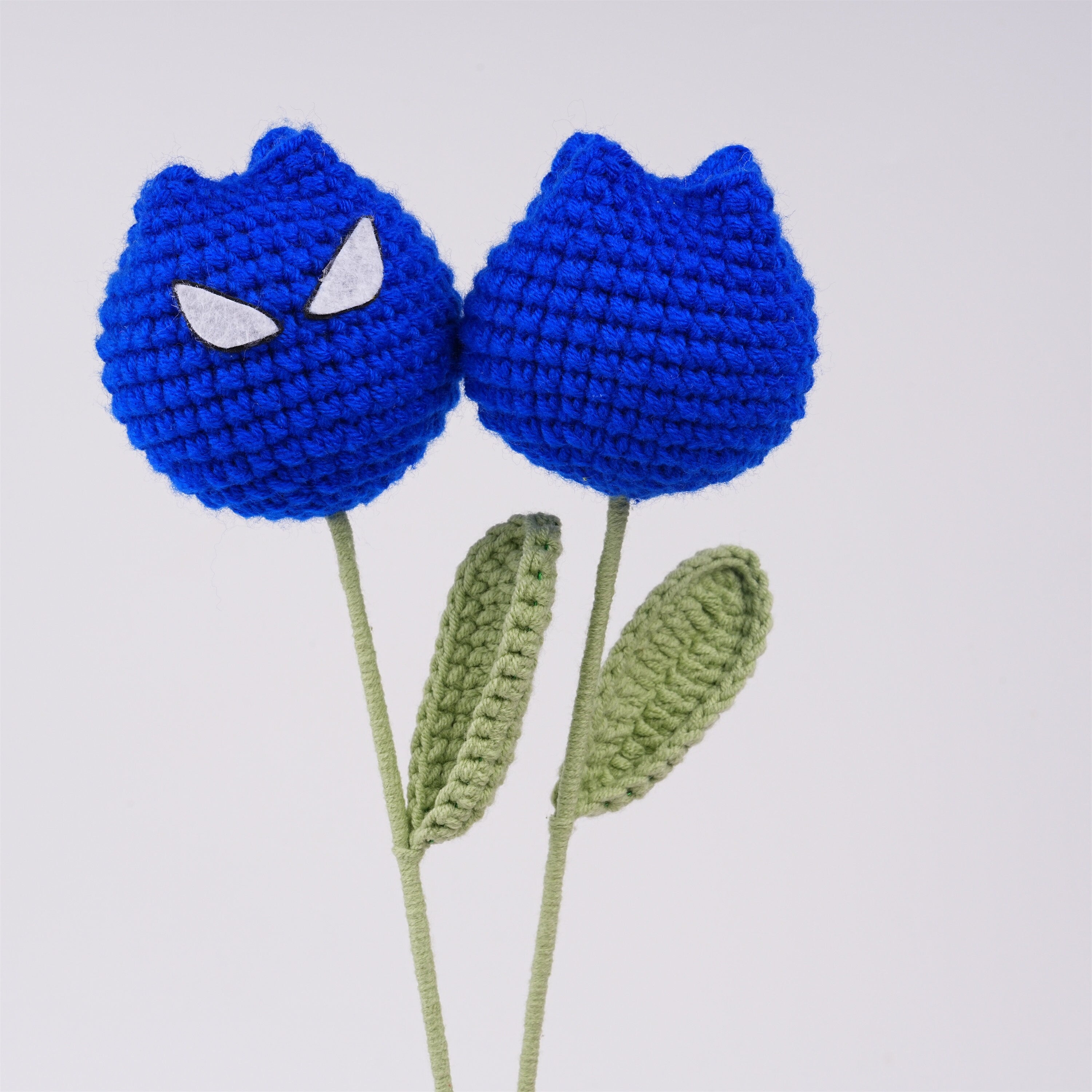 Handmade Blue Spider-Man Tulip Crochet Bouquet