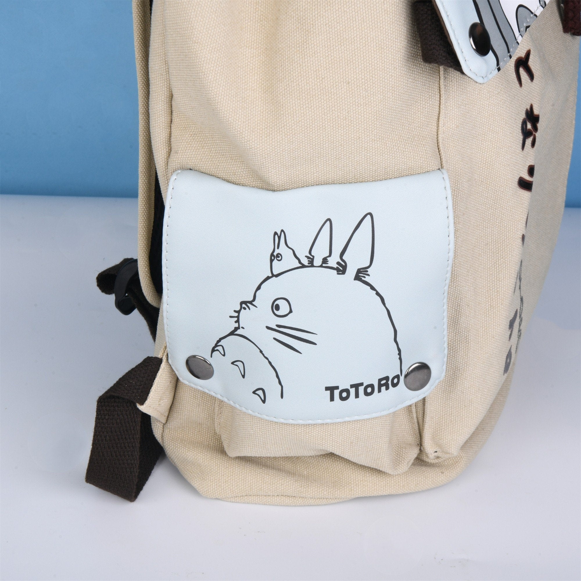 Handmade Cartoon Canvas Totoro School Bag