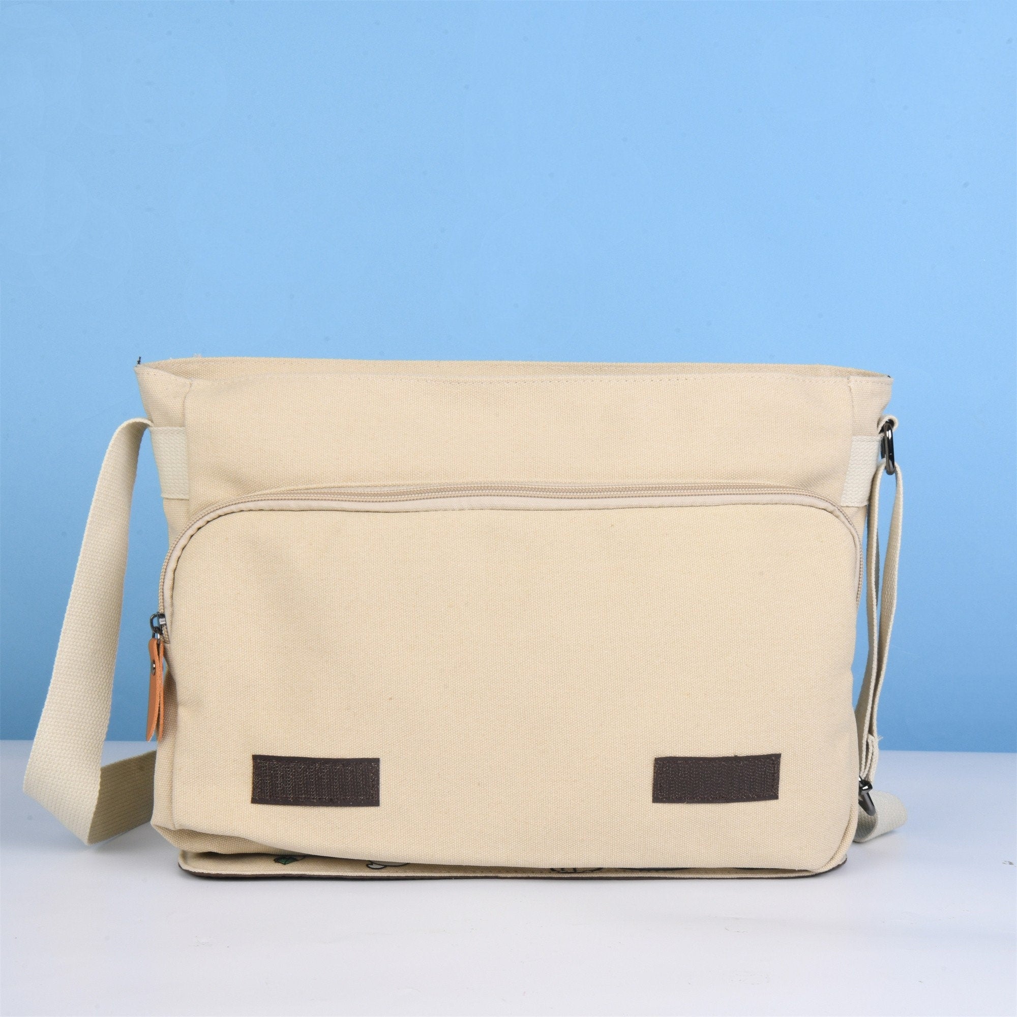 Handmade Cartoon Canvas Computer Satchel Crossbody Bag