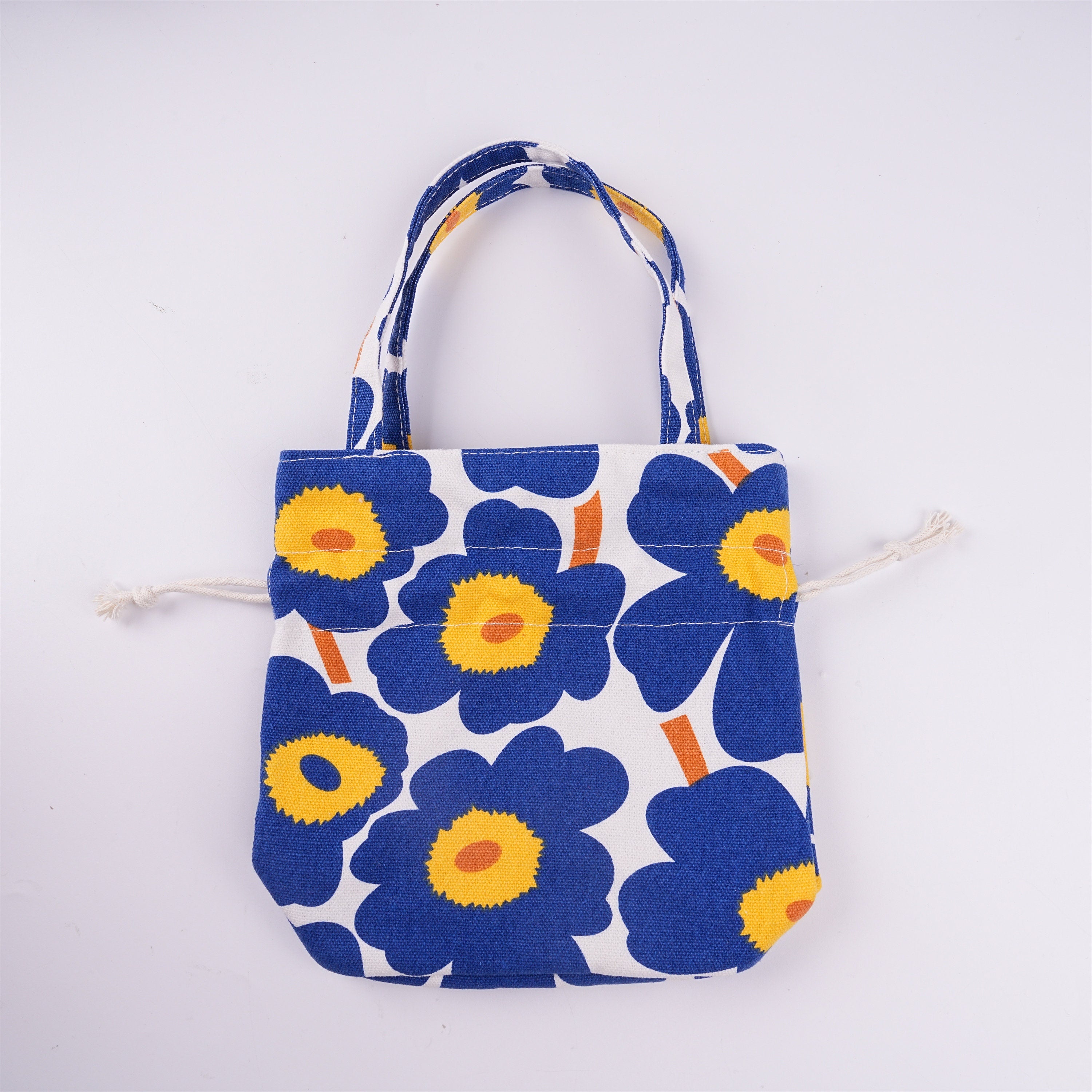 Handmade Big Flower Drawstring Flowers Tote Bag for Kids