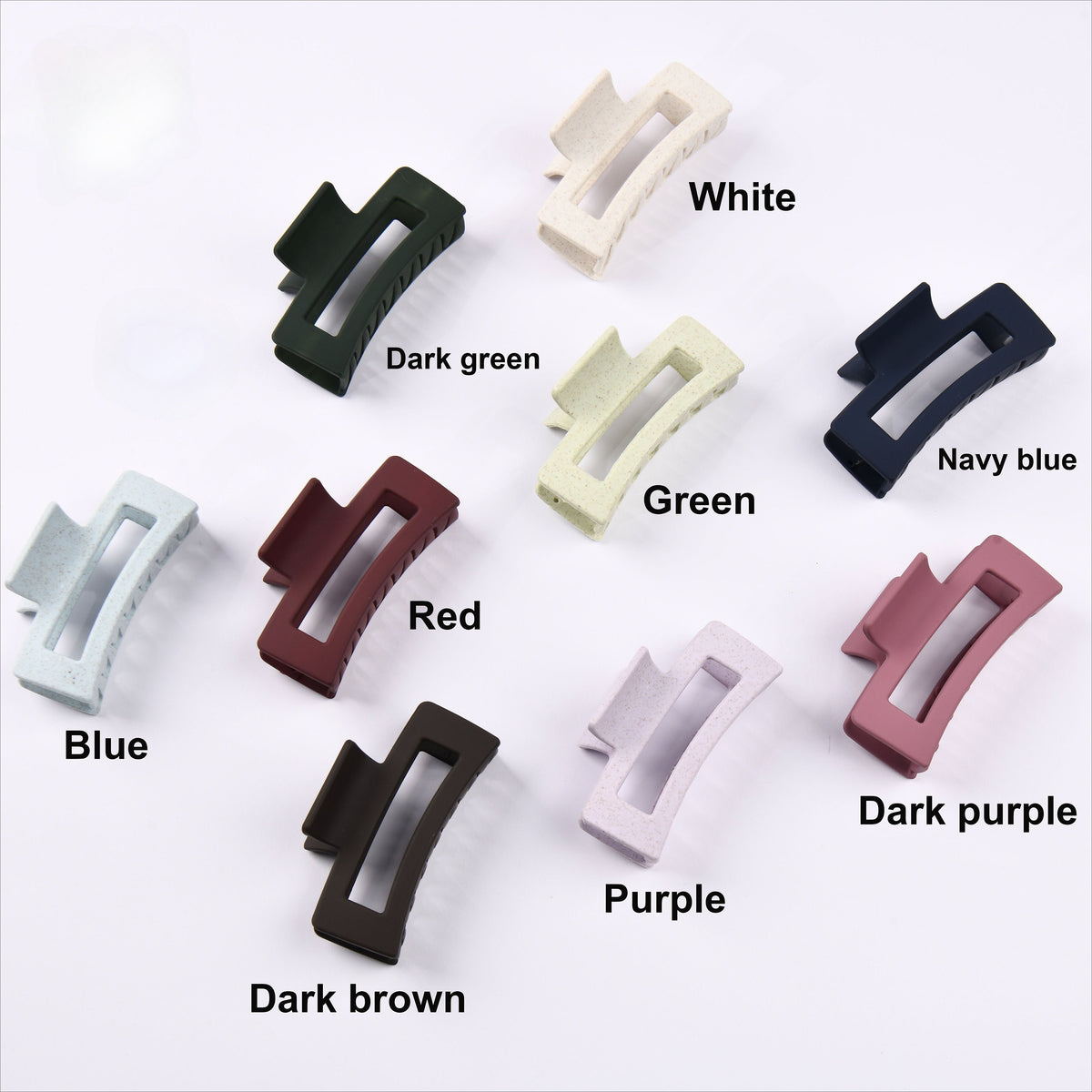 Minimalist Solid Color Hair Claws