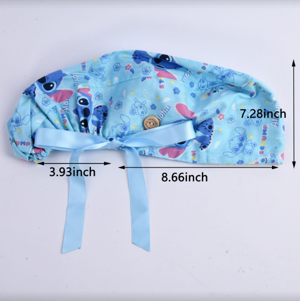 Ponytail Scrub Cap, Ribbon Tie, Mauve Women's Surgical Hat
