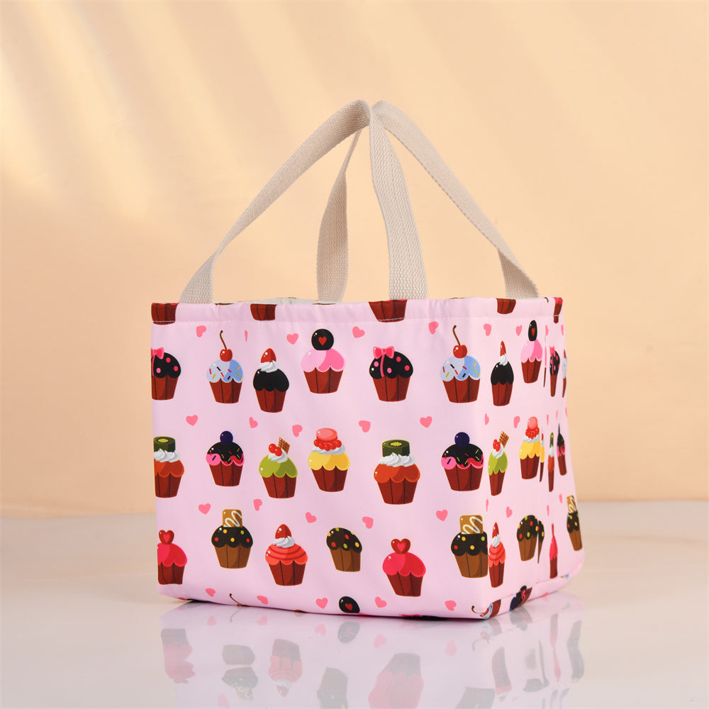 XL Cupcake Ice Cream Insulated Lunch Bag