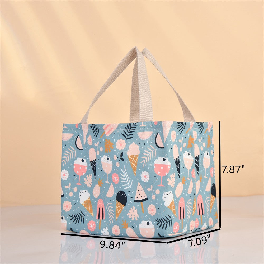 XL Cupcake Ice Cream Insulated Lunch Bag