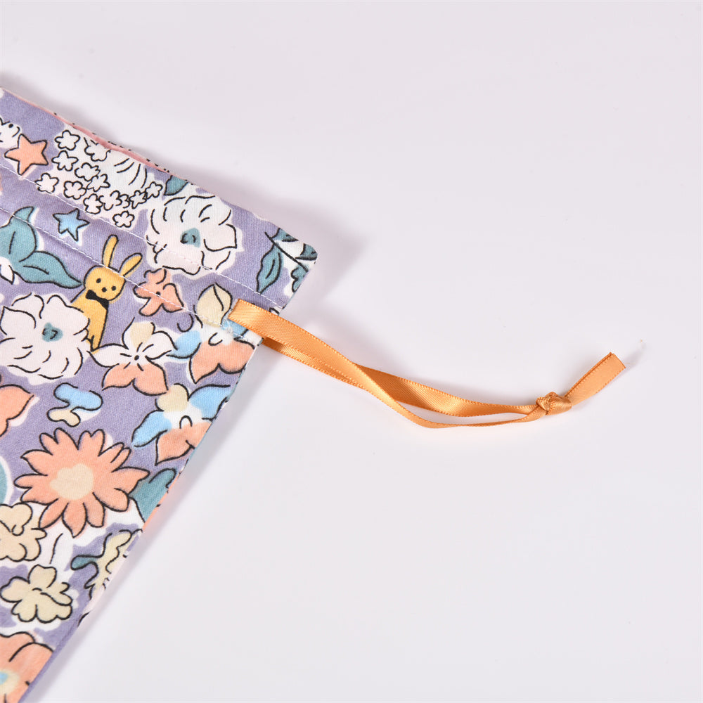 S/M/L Size Flower And Bunny Handmade Drawstring Gift Bag