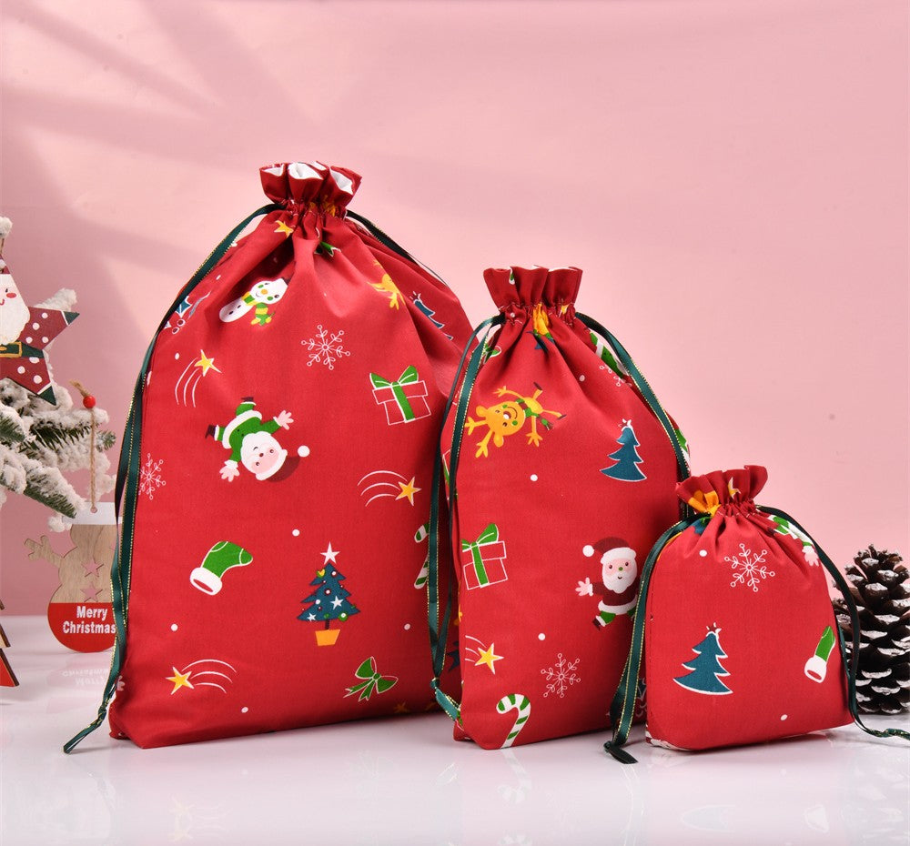 S/M/L Red Santa Claus Christmas Tree Christmas Gift Bag