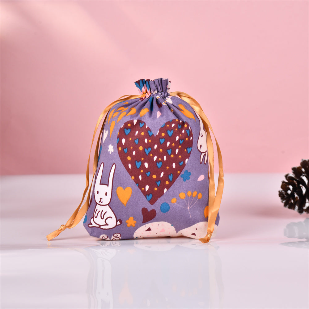 Love and Rabbit Purple Rabbit Cotton Gift Bag