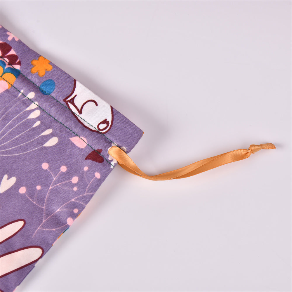 Love and Rabbit Purple Rabbit Cotton Gift Bag