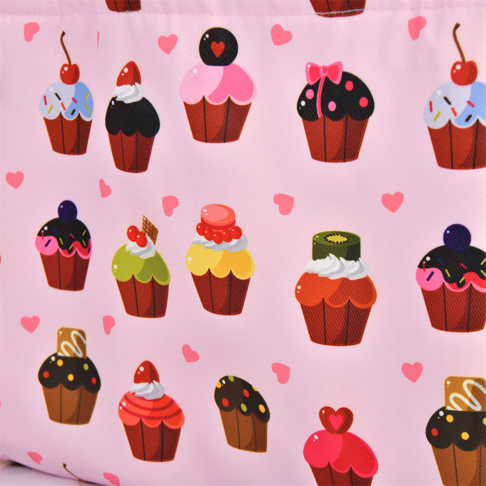 XL Cupcake Ice Cream Insulated Lunch Bag